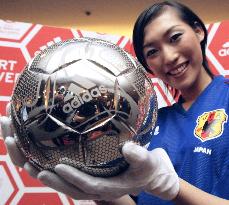 Platinam-made soccer ball to be auctioned on Internet
